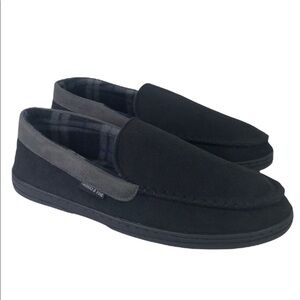 Thomas & Vine Black Slippers Slip On Loafer Shoes